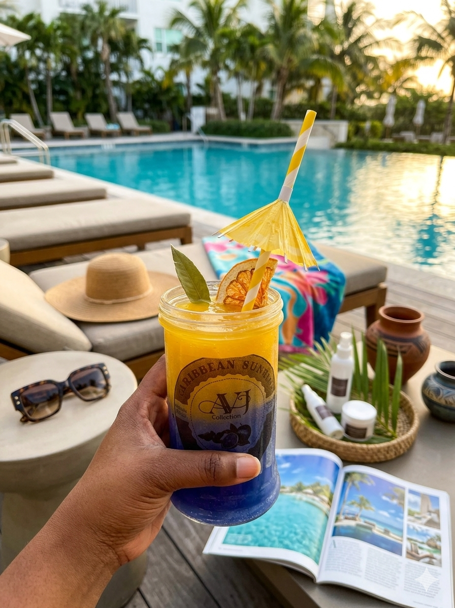Caribbean Sunrise Cocktail Candle – Tropical Luxury