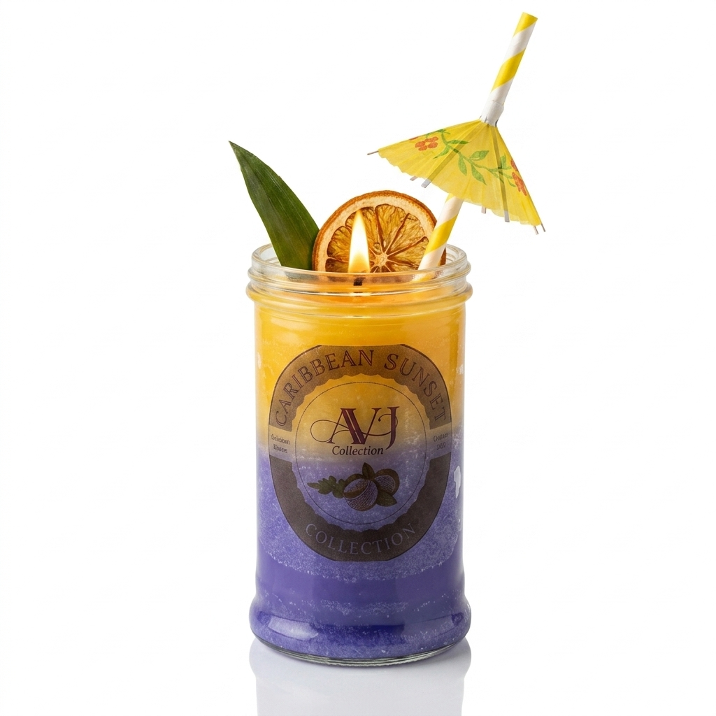 Caribbean Sunrise Cocktail Candle – Tropical Luxury