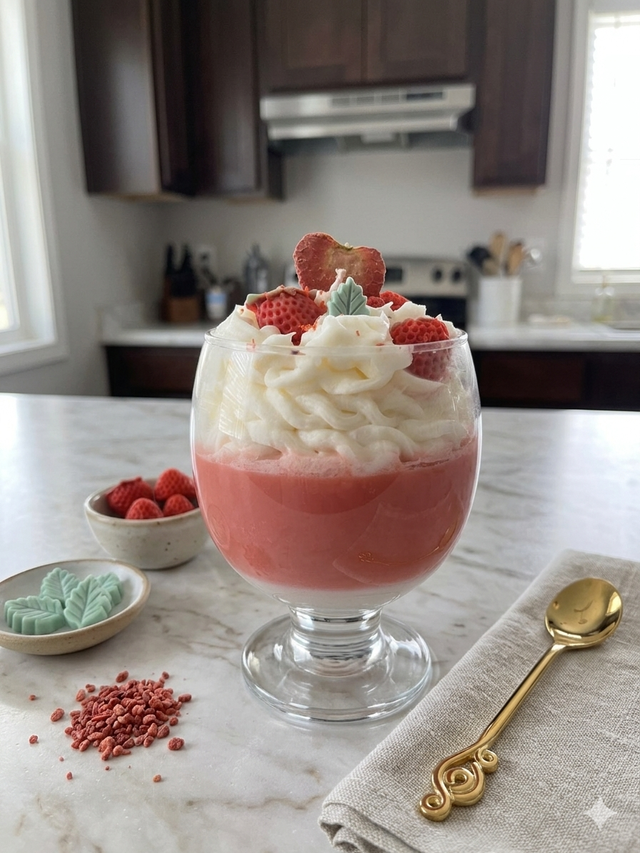 strawberry cream dream candle Luxury strawberry scent