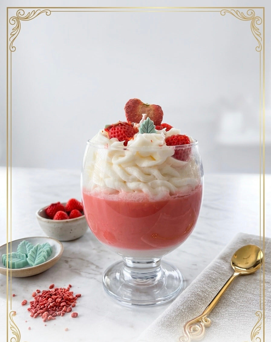 strawberry cream dream candle Luxury strawberry scent