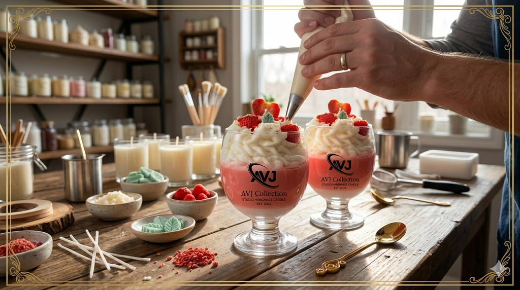 strawberry cream dream candle Luxury strawberry scent