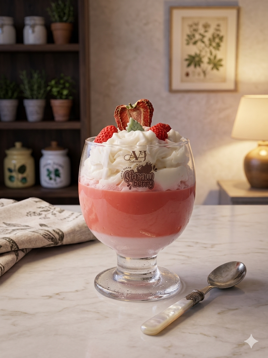 strawberry cream dream candle Luxury strawberry scent