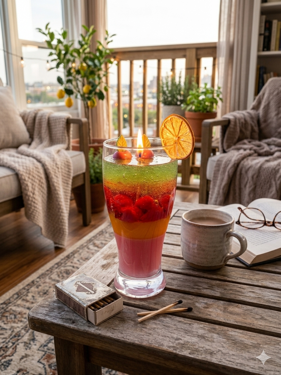 Luxury Cocktail candle orange sunset sangria