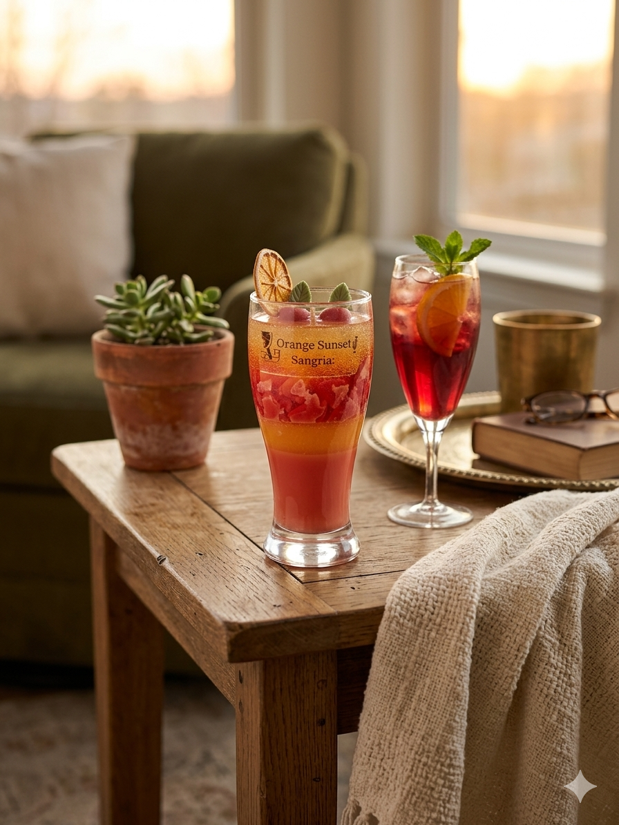 Luxury Cocktail candle orange sunset sangria