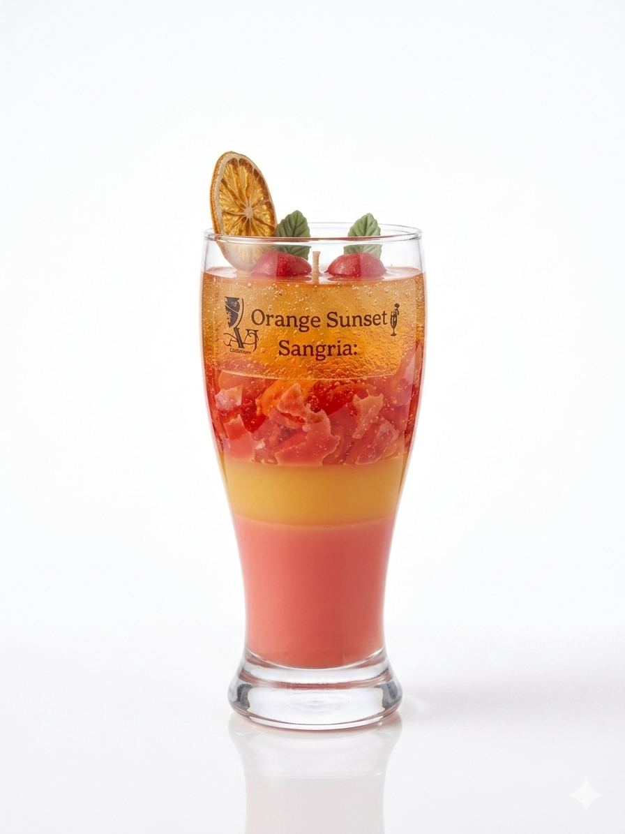 Luxury Cocktail candle orange sunset sangria