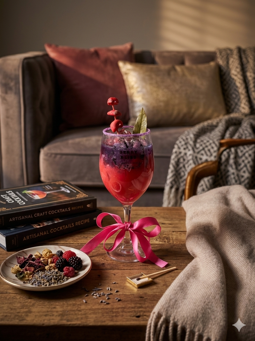 Berry bliss cocktail Juice luxury gift candle , hand made craft