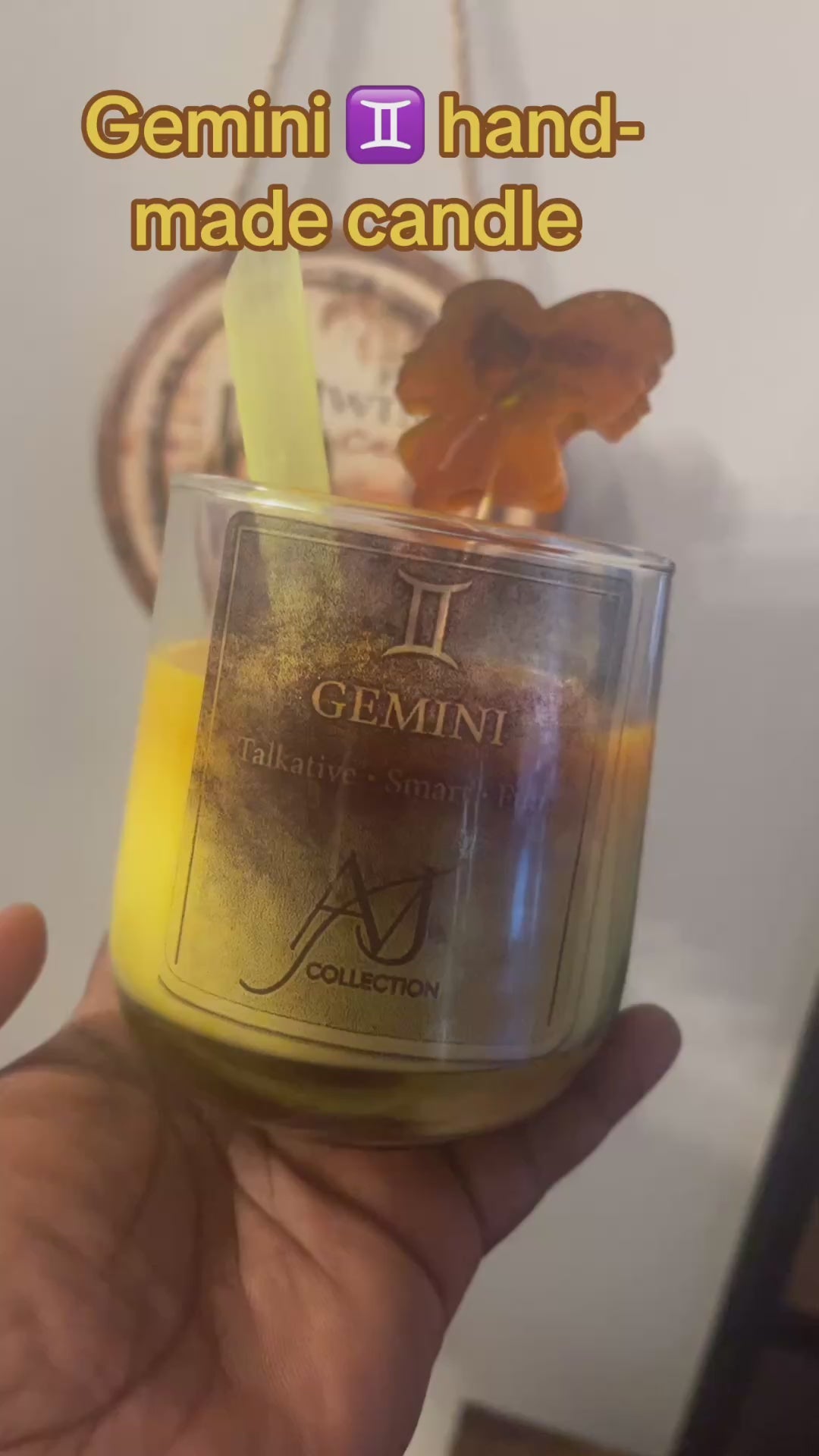 Gemini ♊ Talkative, Smart & Fun Handmade Zodiac Artisan Candle
